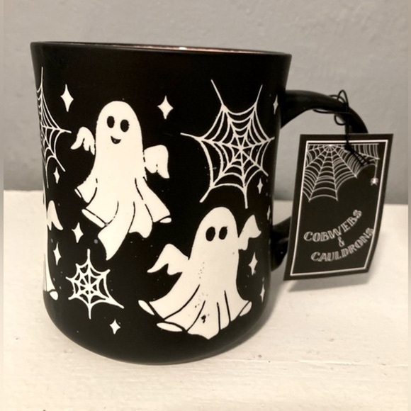 Cobwebs and Cauldrons Halloween Ghosts Coffee Mug - Picture 1 of 8